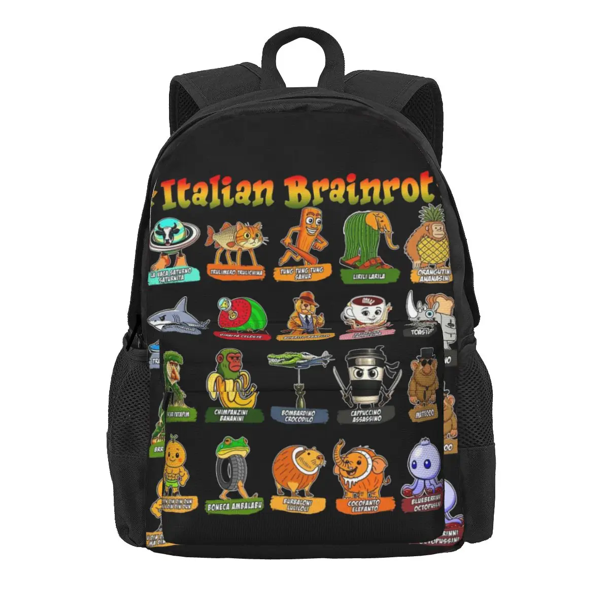 

Итальянский Brainrot Meme, забавный детский женский рюкзак Mochila, 3D школьная сумка для ноутбука, Mochila, детский дорожный рюкзак большой вместительности