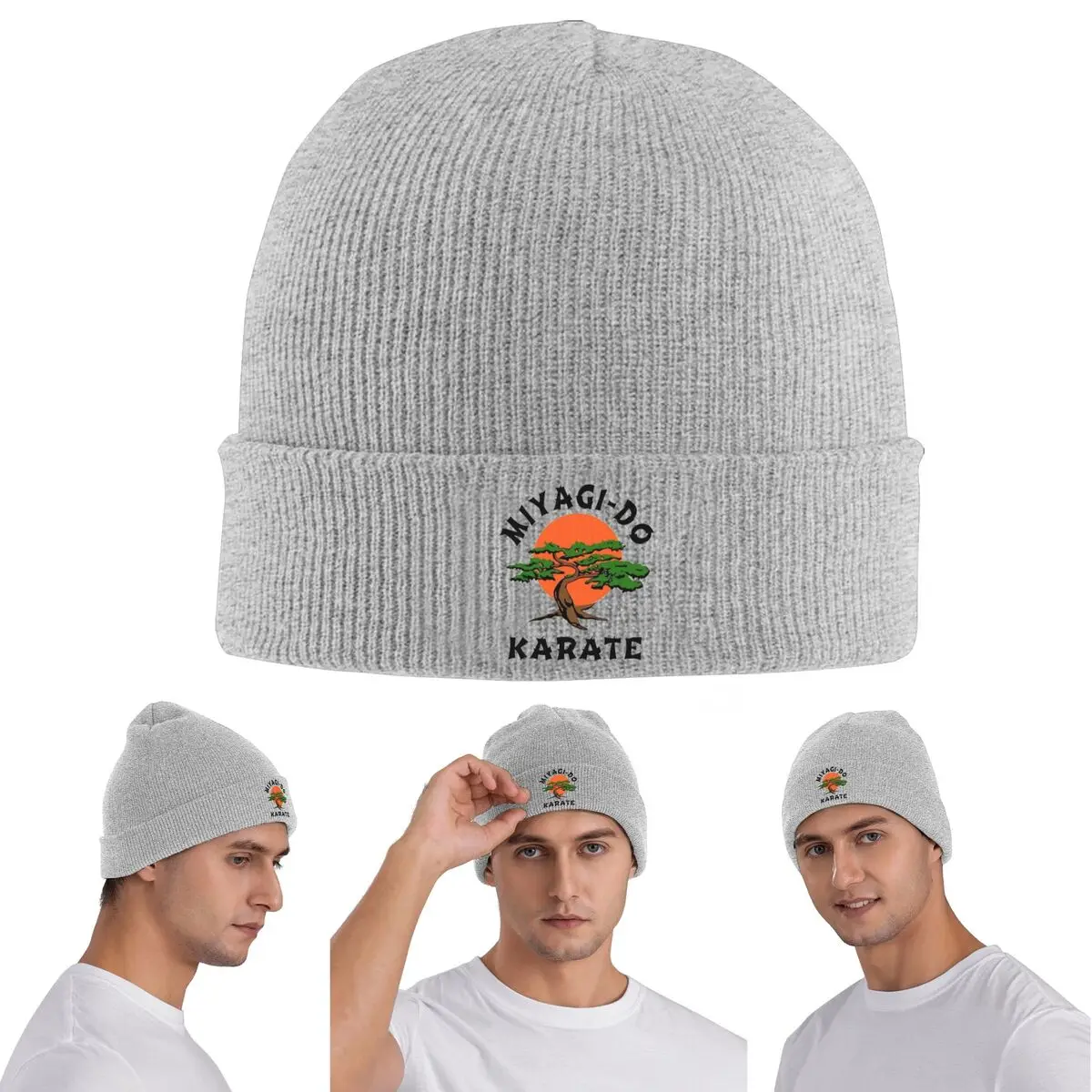 

Теплая вязаная шапка с логотипом каратэ, зимняя вязаная шапка с капюшоном, шапочки Skullies, шапки в стиле хип-хоп для унисекс
