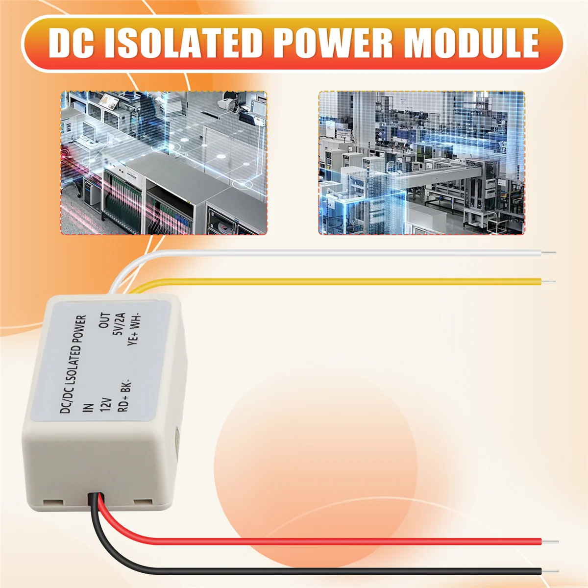 

TCE DC-DC Isolated Power Module DC12V Input DC 5V/2A Output Converter Common Ground Isolation Anti-Interference,12V to 5V/2A