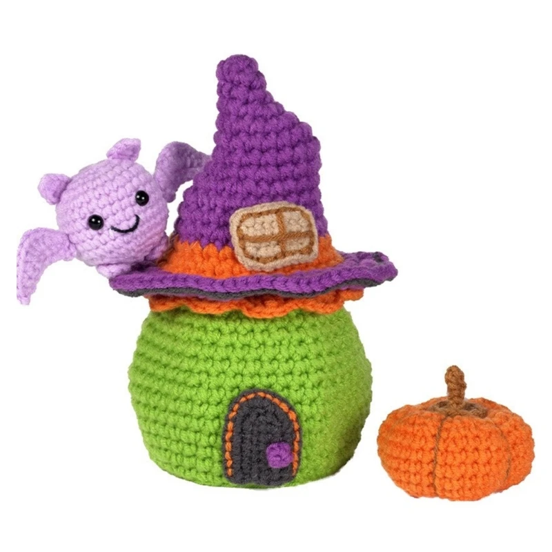 2024 New Halloween Candy House and Pumpkin Crochet Set with Step-by-Step Instruction