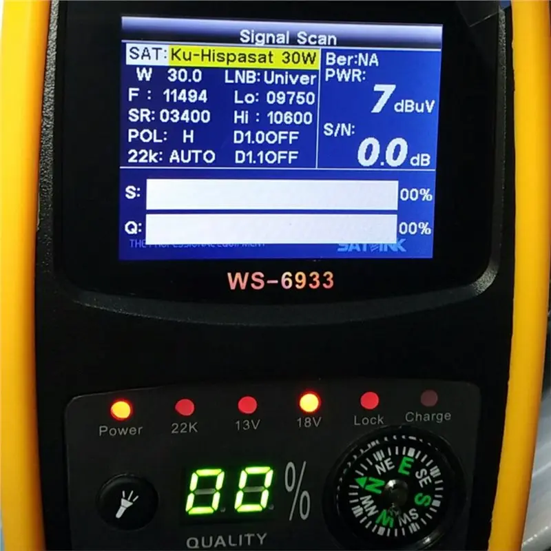 ABGI-C& KU Band DVB-S2 FTA Digital Satellite Finder Meter 2.1 Inch LCD Display Model Code:WS-6933