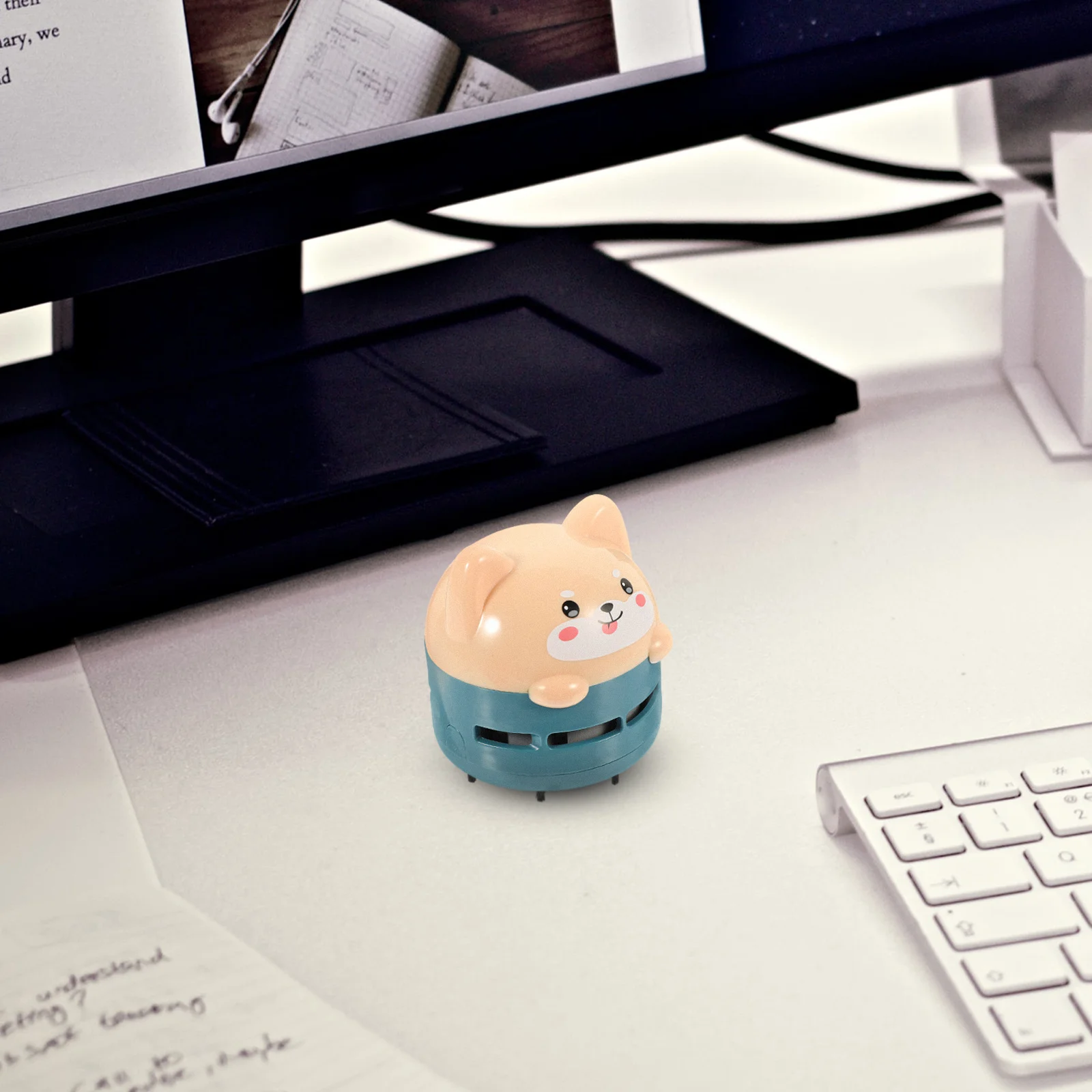 

1Pcs Cartoon Mini Tabletop Vacuum Cleaner USB Powered Keyboard Dust Collector for Office Home Use Mini Desktop Vacuum Cleaner