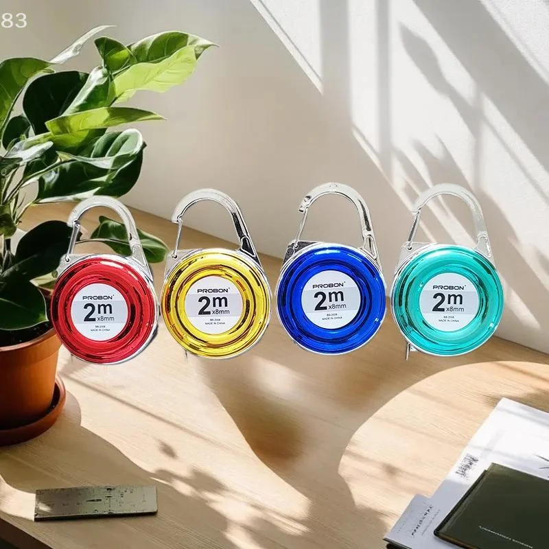 Mini chaveiro fita métrica 2m pequena régua de aço multiuso presente régua ferramenta de medição compacta para casa e escritório