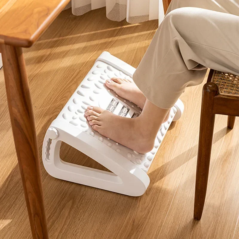 1pcErgonomic Office Footrest Portable Foot Rest for Under Desk at Work with Massage Foot Stool Under Desk Height Position Adjust