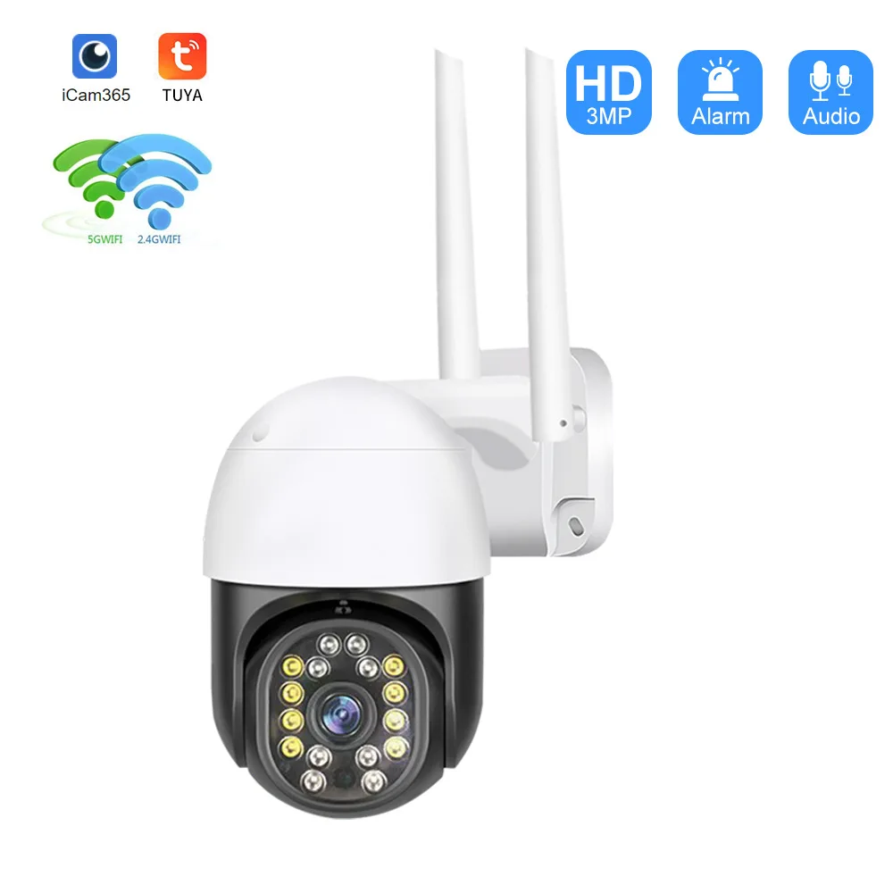 

2MP 1080p Yoosee/Tuya APP Full Color Dual Light Source Wireless PTZ IP Camera Auto Tracking Security Alarm Baby Monitor