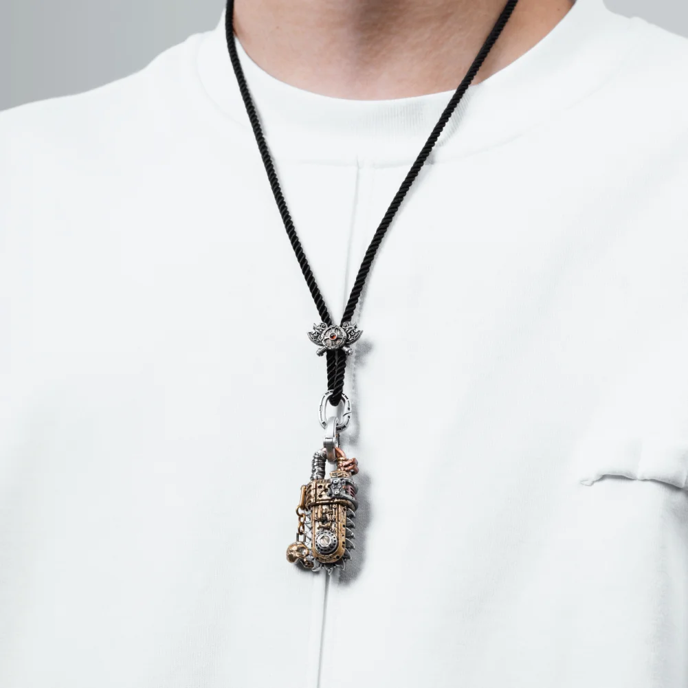 COPPERTIST.WU Viking Shield Sigil Rope Necklace for Men Women – Norse Viking Jewelry, 90CM Adjustable Length