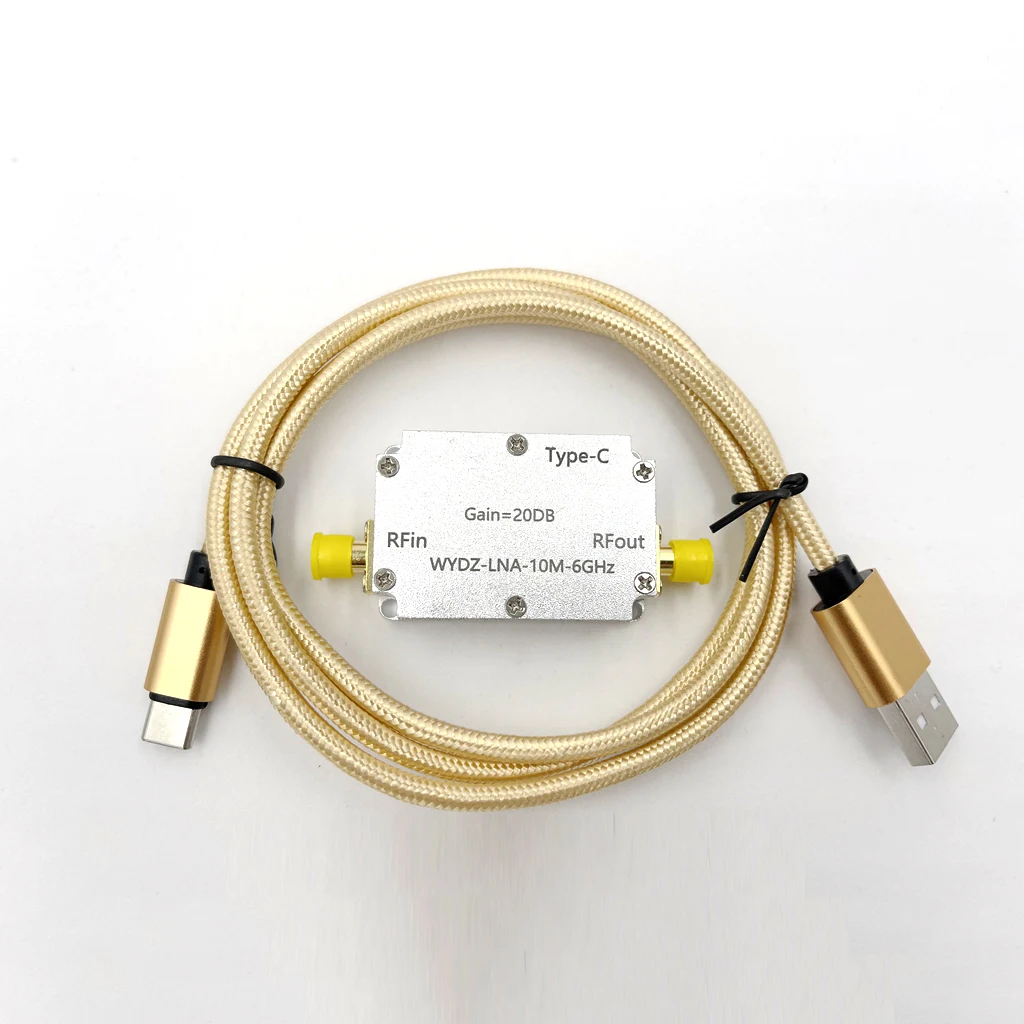 LAN 10Mhz-6GHz High Flat Gain 10DB 30DB 20DB 40DB amplificatore di segnale RF per HAM SDR FM Radio Software TYP-C Power