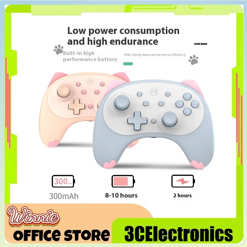 Iine Game Controller Wake-Up Voice Wireless Controller Earphones Support Compatibility With Nintendo Switch Lite/Switch Oled