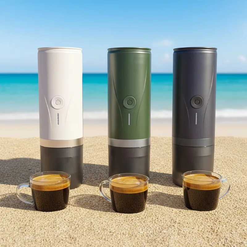 Advanced Customization Portable Battery Powered Coffee Machine Camping Espresso Maker Aluminum OEM 90 Nano 5V Max.80ml Hotel Use