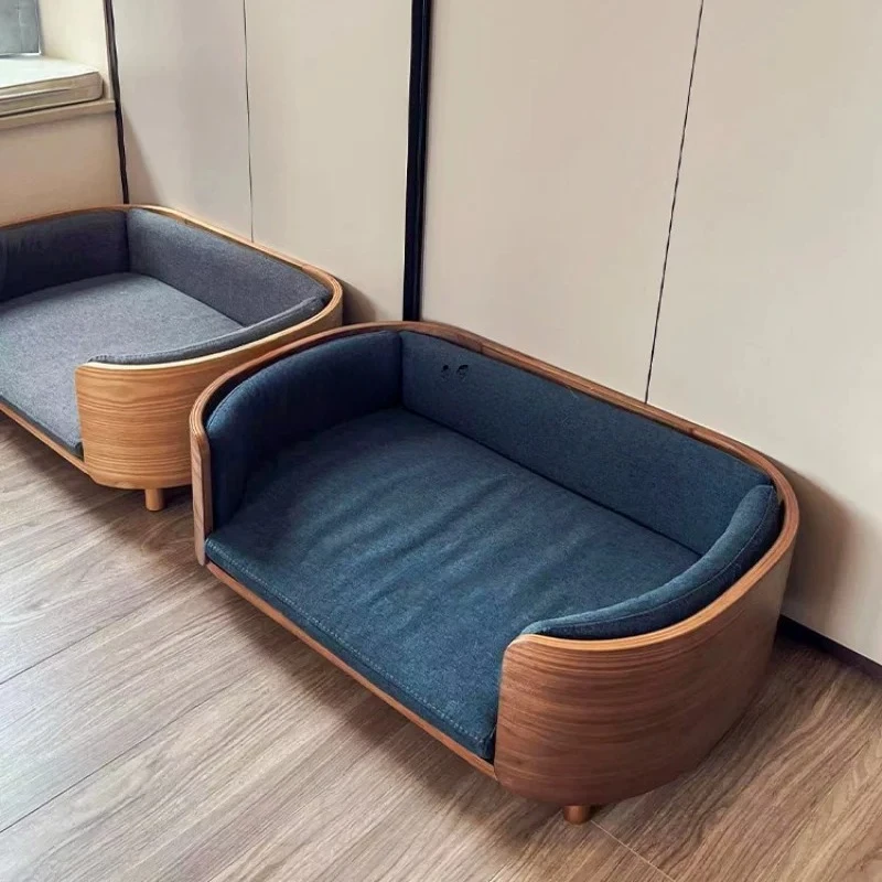 

Кровать для кошек из массива дерева, кровать для домашних животных, семейная съемная и моющаяся для кошек, лето