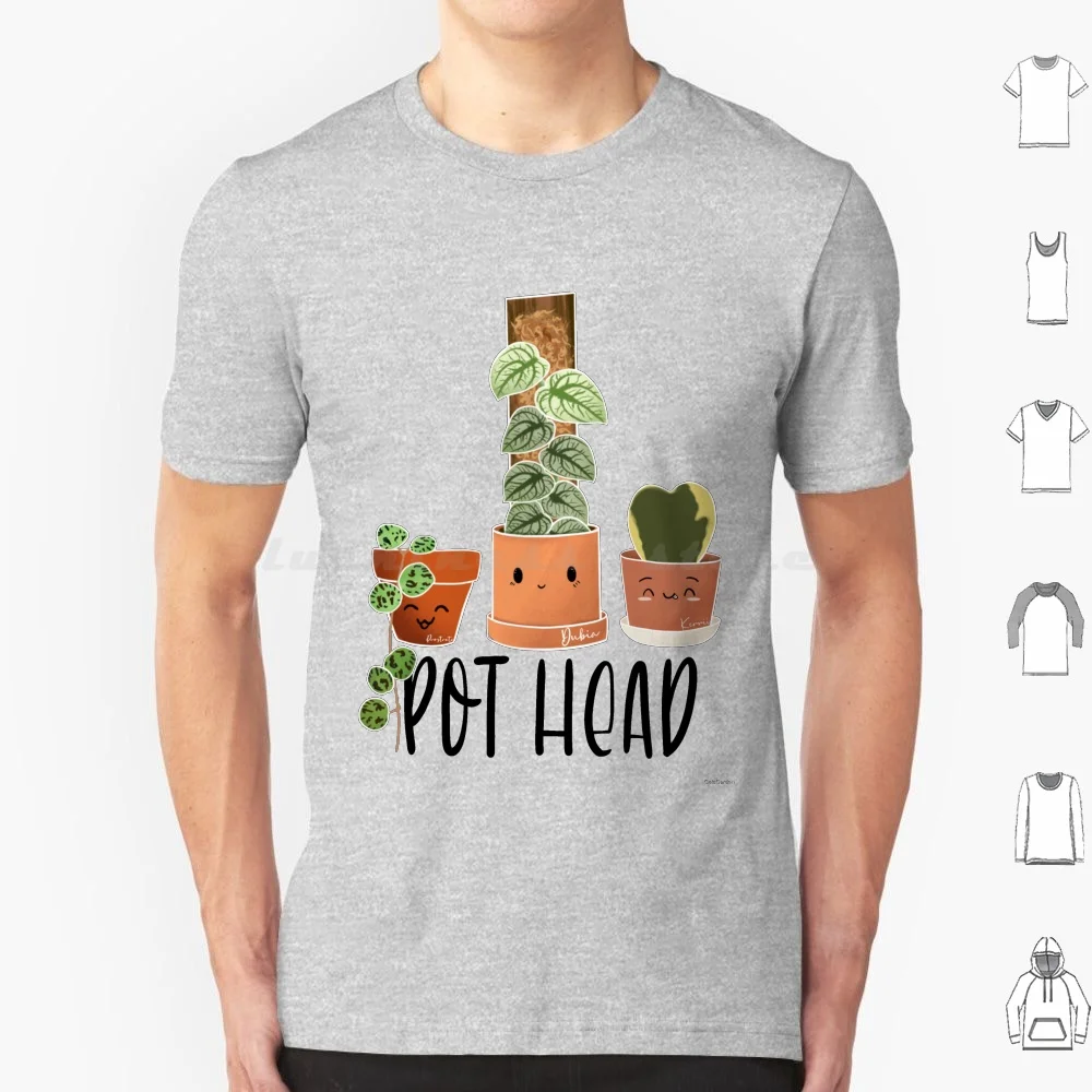 Pot Head T Shirt 6Xl Cotton Cool Tee Pot Head Houseplants Kuwaii Cute Plants Plant Lady Plant Mom Plant Addict Indoor Plants