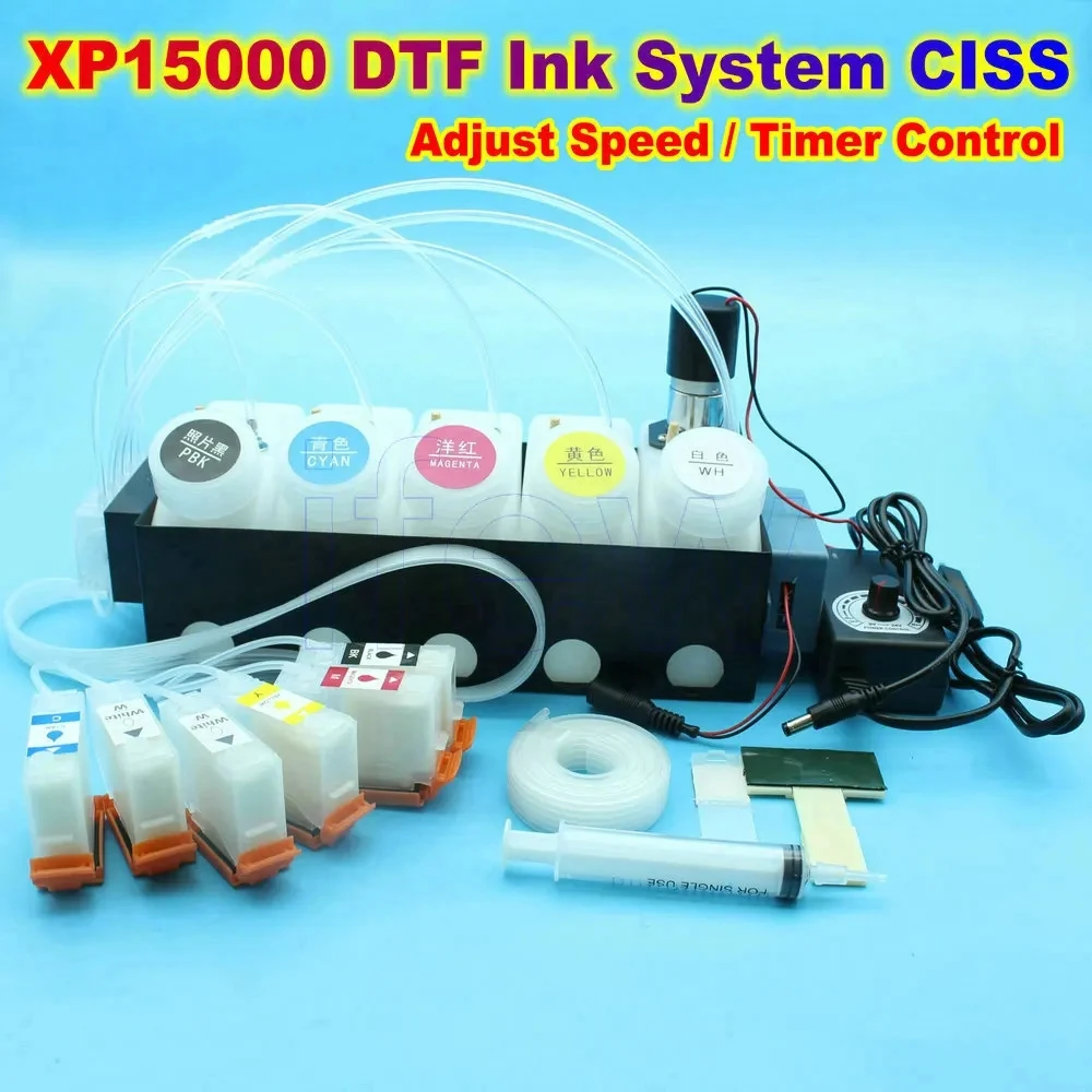 

XP15000 DTF CISS Ink Tank System Printer Kit For Epson XP-15000 XP15000 White Ink Tank Stirrer Mixer Timer Continuous Ink System