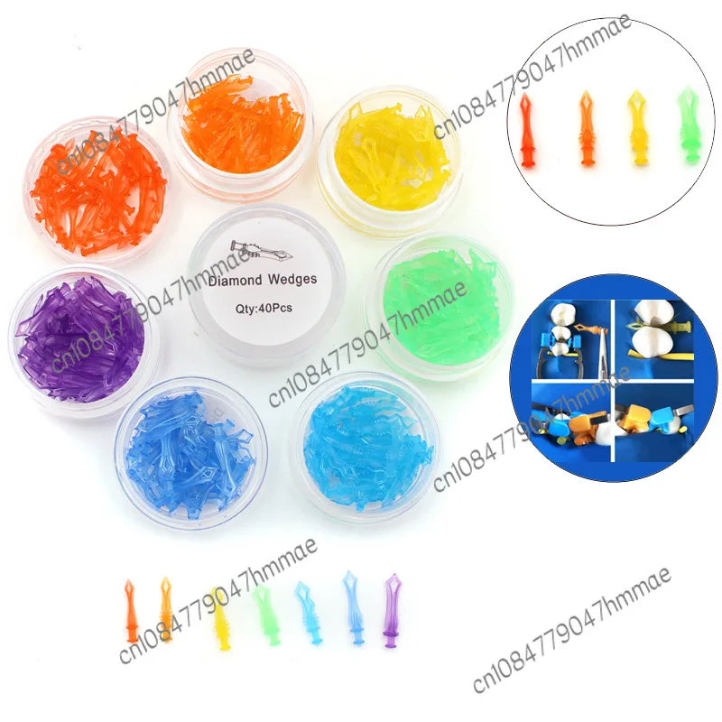 Cuña Interdental de diamante, cuña de separación, 40 piezas, materiales orales