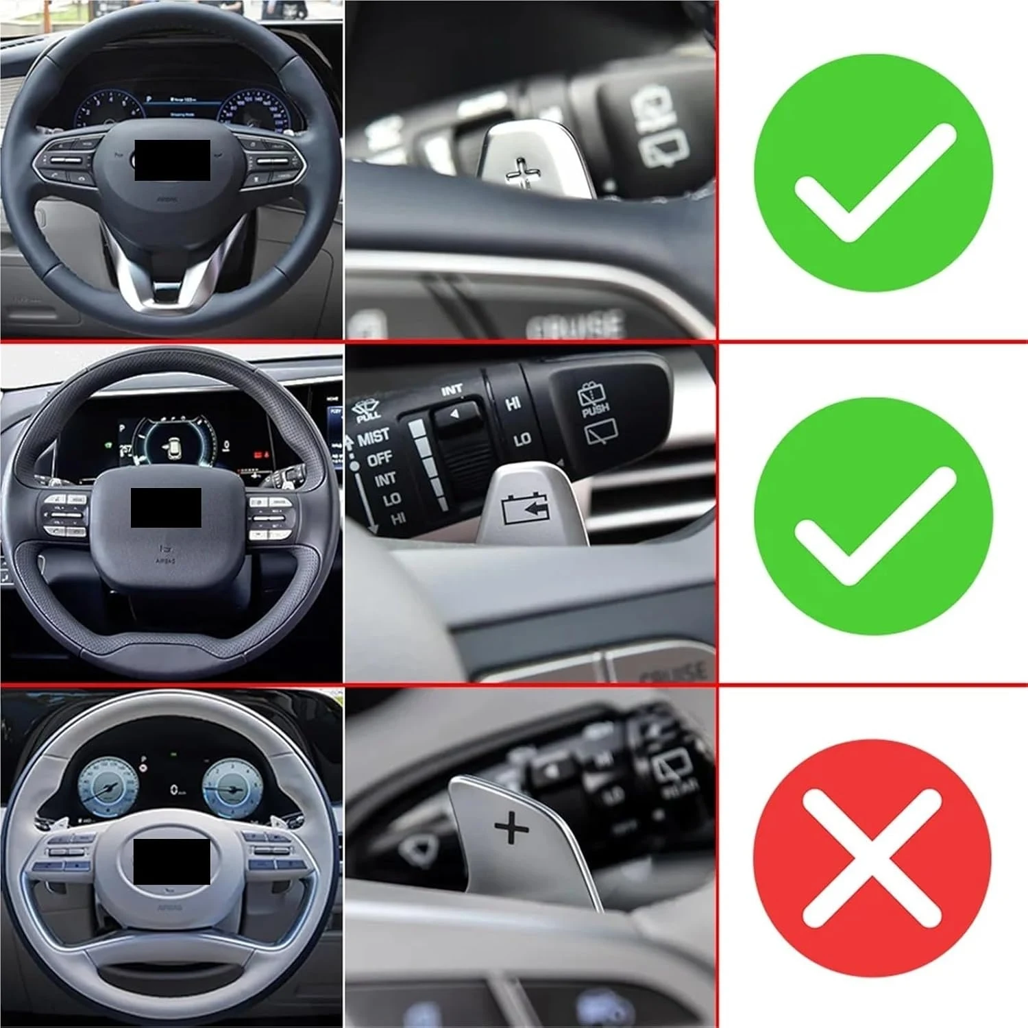 عجلة القيادة DSG التحول مجداف موسع شيفتر ملصق لشركة هيونداي سانتافي TM باليسيد LX2 2018-2021 اكسسوارات السيارات #6