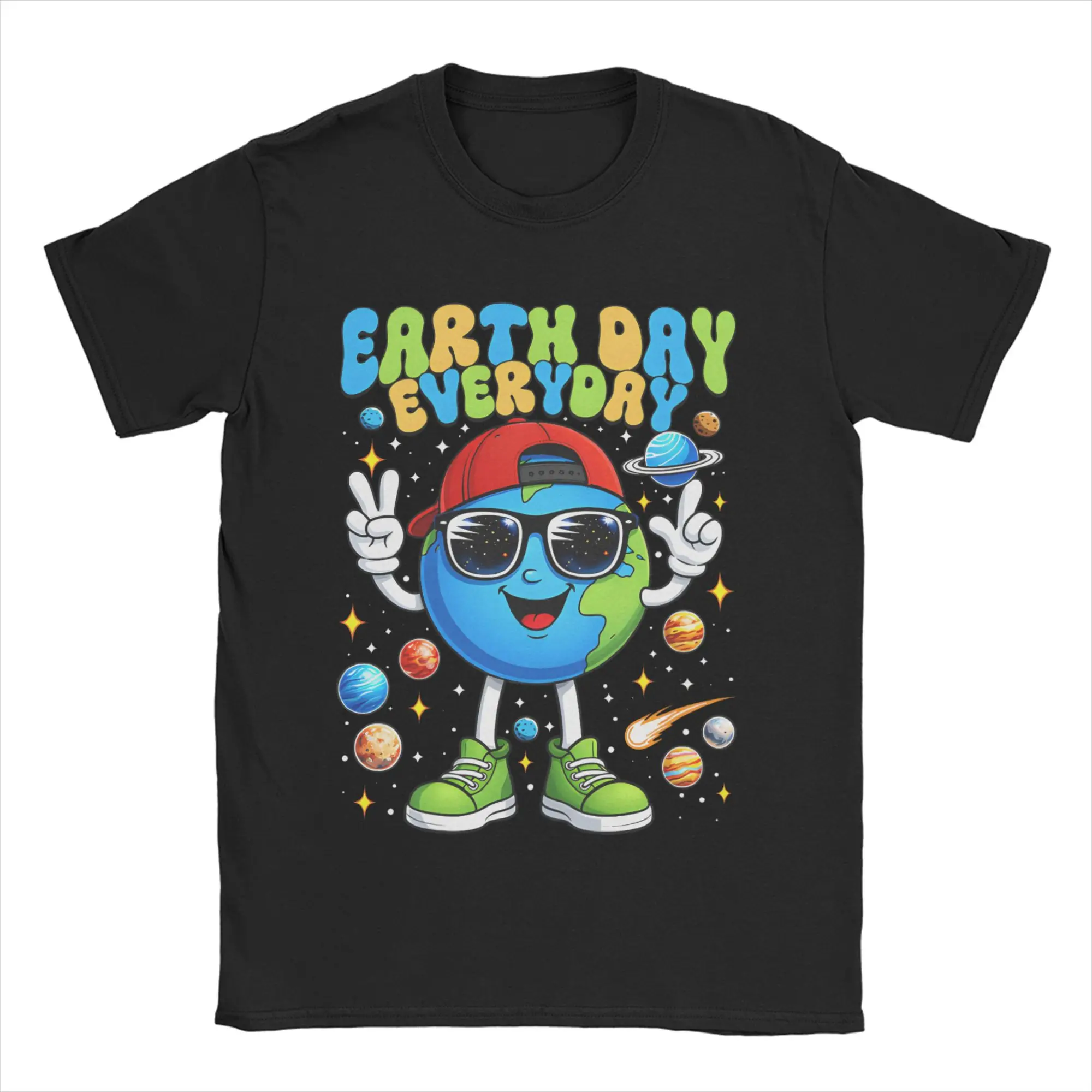 Men Women Happy Earth Day 2026 Save The Planet Earth Day Everyday T Shirt  Cotton Clothing Short Sleeve Tees Unique T-Shirt