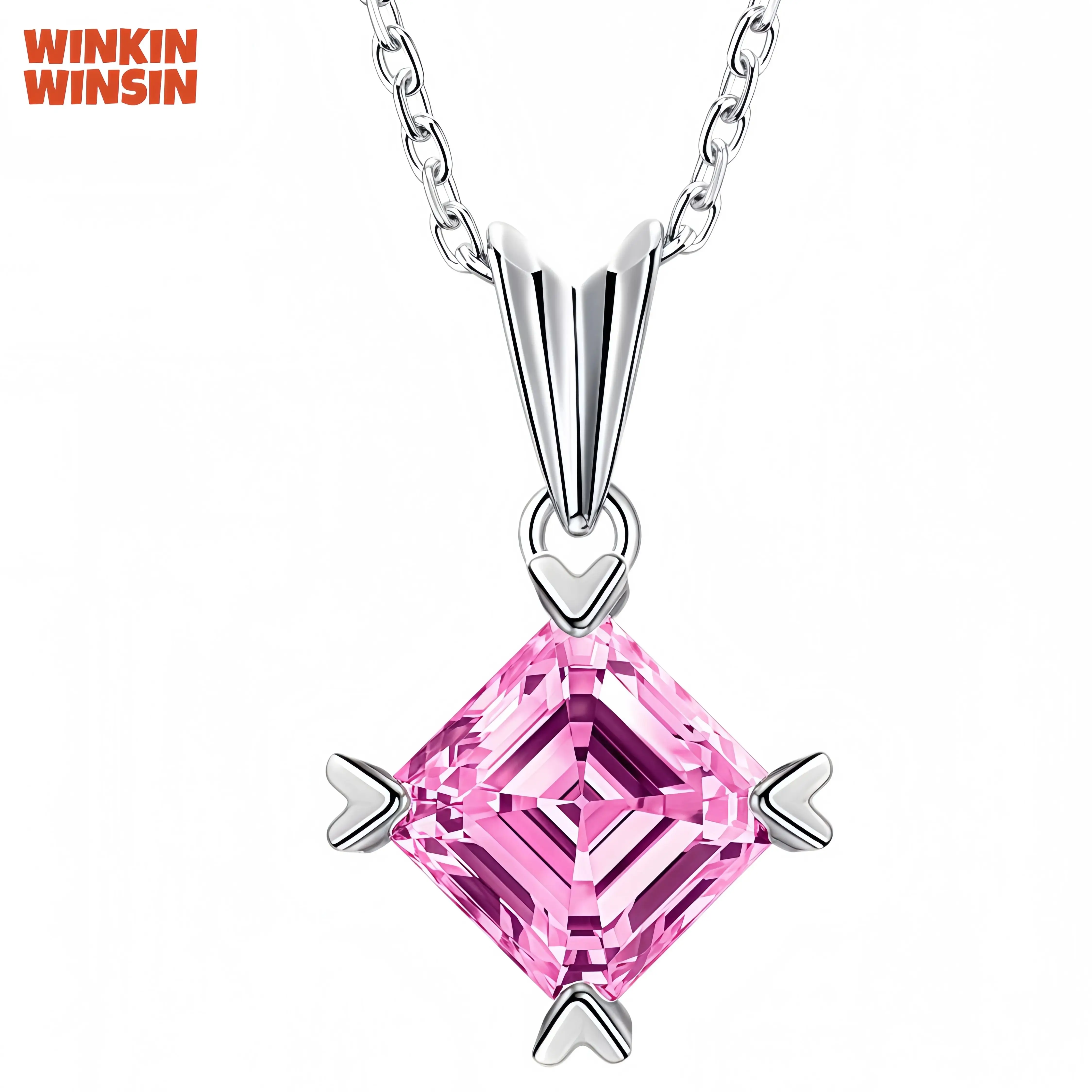 

WINKIN WINSIN Brand MST Fashion 925 Sterling Silver Luxury Lab Grown Gemstones High Carbon Diamond Pendant Necklace Jewelry