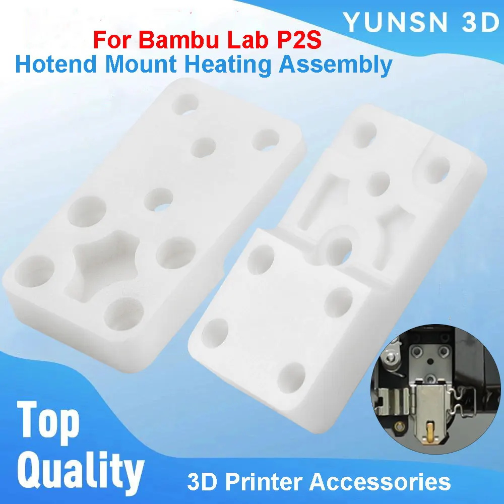 Hotend Kit Mount Heating Assembly For Bambu Lab P2S Mounting Components Zirconia Ceramic Heat Insulation Block For Bambulab P2S