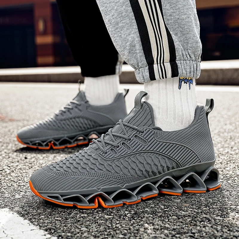 

Blade men's shoes Breathable flying woven running casual shoes sports shoes all match large size mesh surface fashion shoes men