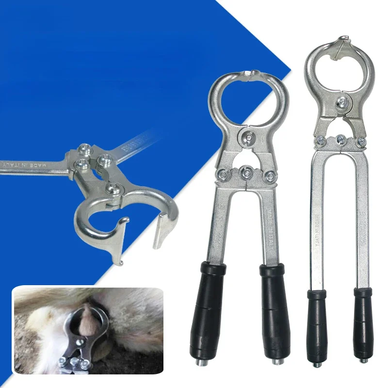 Sheep Castration Pliers Stainless Steel Bloodless Castration Clamp Cattle Goat Wether Pliers Carbon Castration Pliers 1pcs