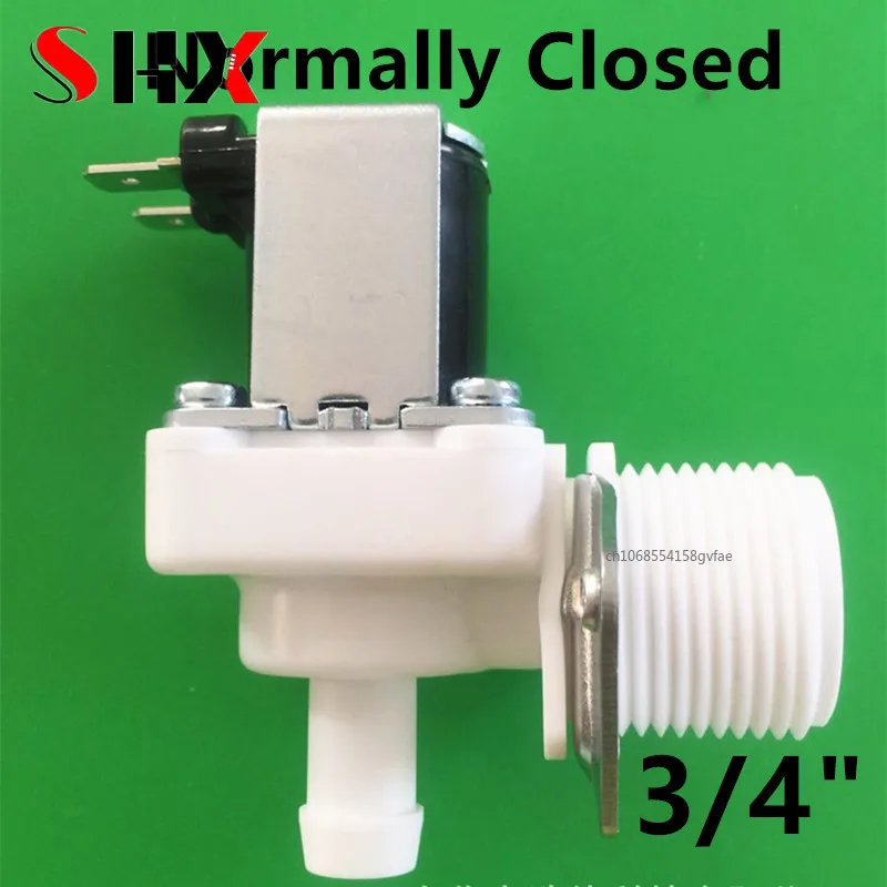 

3/4" Male Water Intake Inlet Vertical Solenoid Valve Normally Closed 12 Voltios DC 12V 24V 36V 48V AC 110V 220V For Ice Maker