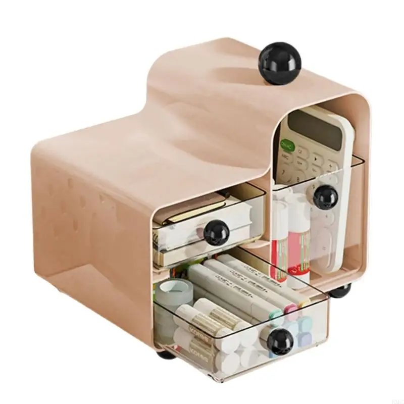 2025 New Coffee Creamer Holder سعة كبيرة 2 صندوق تخزين طبقة منظم أكياس الشاي الأنيق مع أدراج قابلة للإزالة شفافة #2