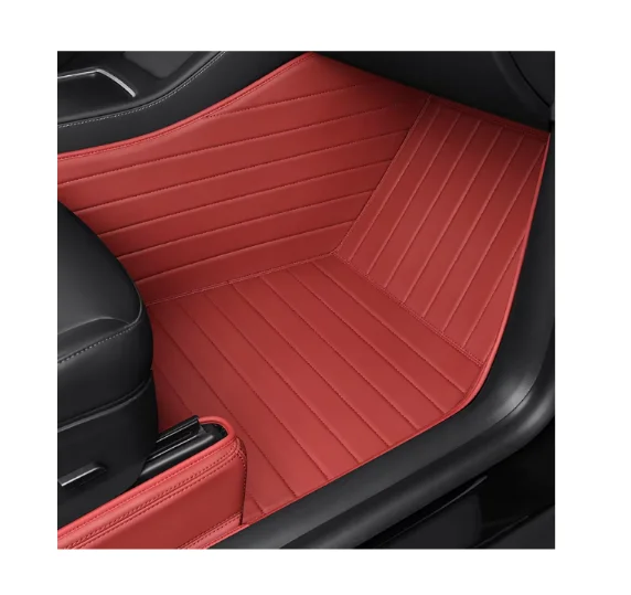 

Hot-selling custom-fitting interior ecological material leather front and rear seat auto parts floor mats are suitable for Tesla