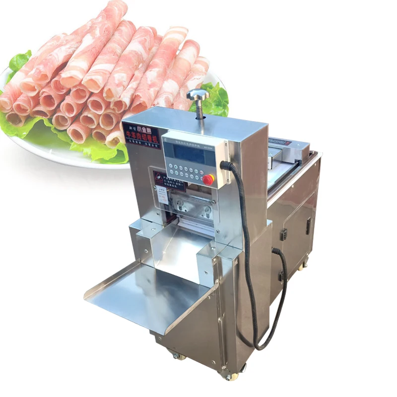 Electric Food Cheese Slicer Cut Lamb Rolls Freezing Beef Slicer Lamb Automatic Slicer 2200W Meat Planer