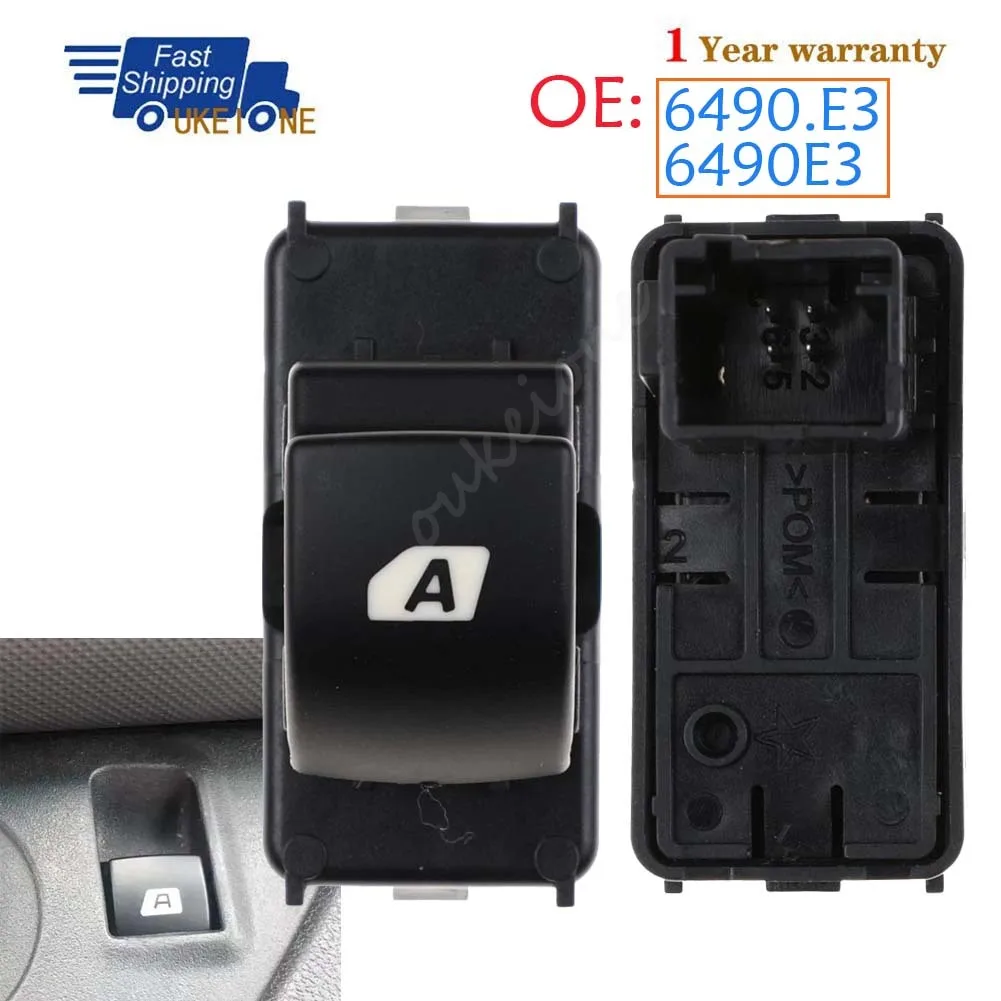 6490.E3 6490E3 For Citroen Berlingo B9 C4 Peugeot Partner 207 Passenger Side Electric Power Lifter Window Switch Button Parts