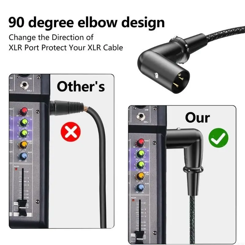 

Professional 3Pin Splitter Cable 1 Female to 2 Male Microphone Cable 3Pin Y Splitter Cable Balanced Splitter Cord K1KF