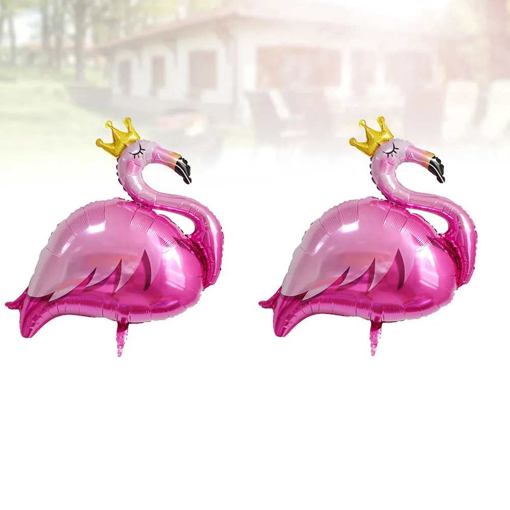 

3pcs Flamingo Balloons Bright Decoration Hawaii Theme Home Bar Club Festive Atmosphere Photo Props Safe Use
