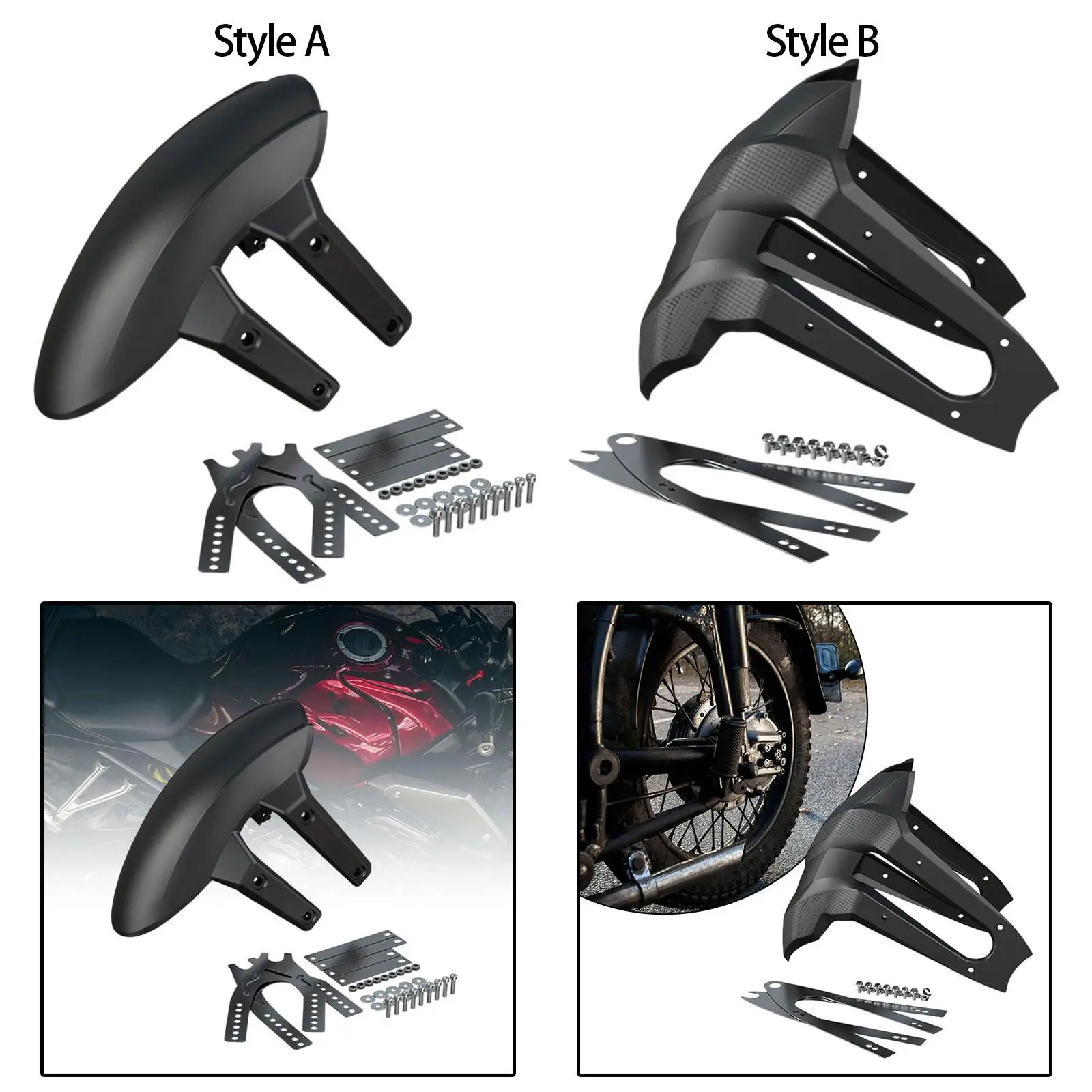 Motorcycle Rear Fender， Wheel Mud Guard， Easy to Install Tire Mud Flap Mudguard Extender for Z250
