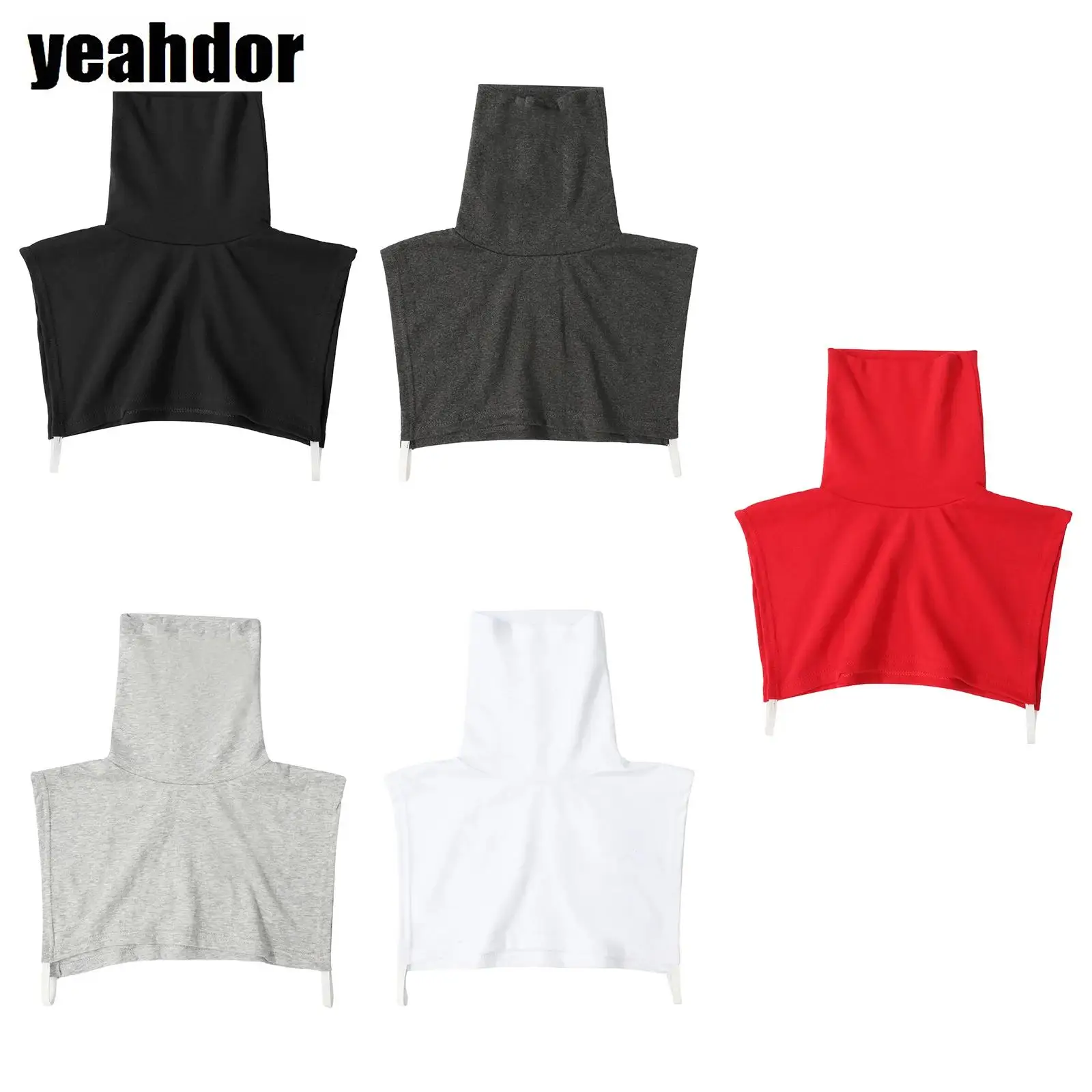 Cotton Detachable Collars Sleeveless Turtlenecks Lapel Elastic Straps Faux Collar for Daily Wear Warm Keeping And Windproof