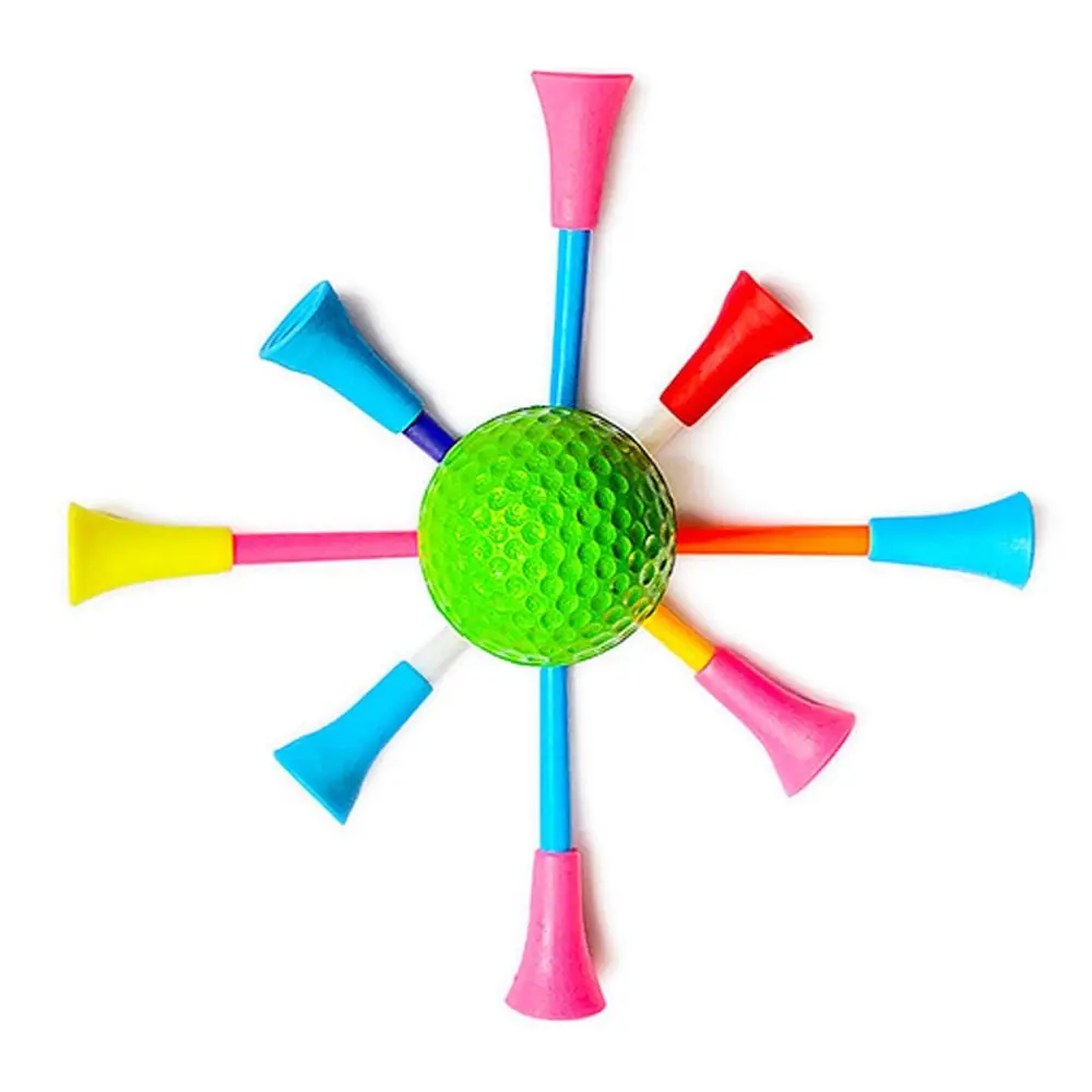 50Pcs/lot 42mm/54mm /70mm Golf Tees bilayer Mixed Color Golf Ball Holder Lightweight Plastic Golf Training Ball Tee