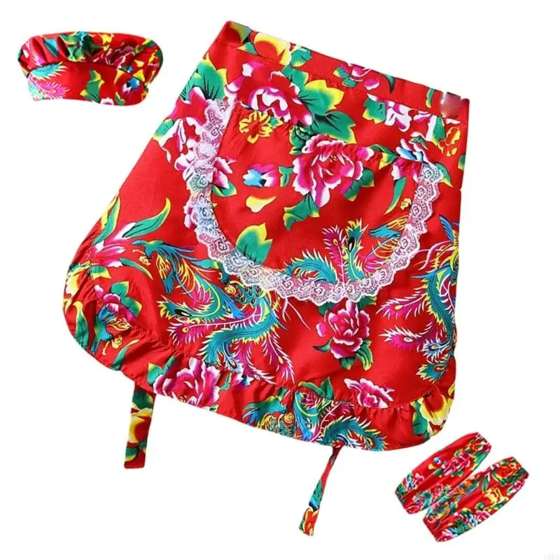 Avental cozinha flores N5KB