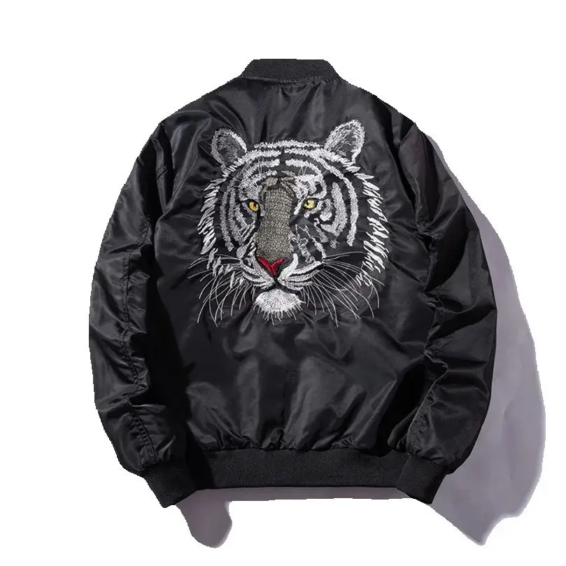 

Tiger Embroidered Sukajan Bomber Jacket Men Luxury Male Coat Spring Winter Padded Waterproof Japan Jackets Y1