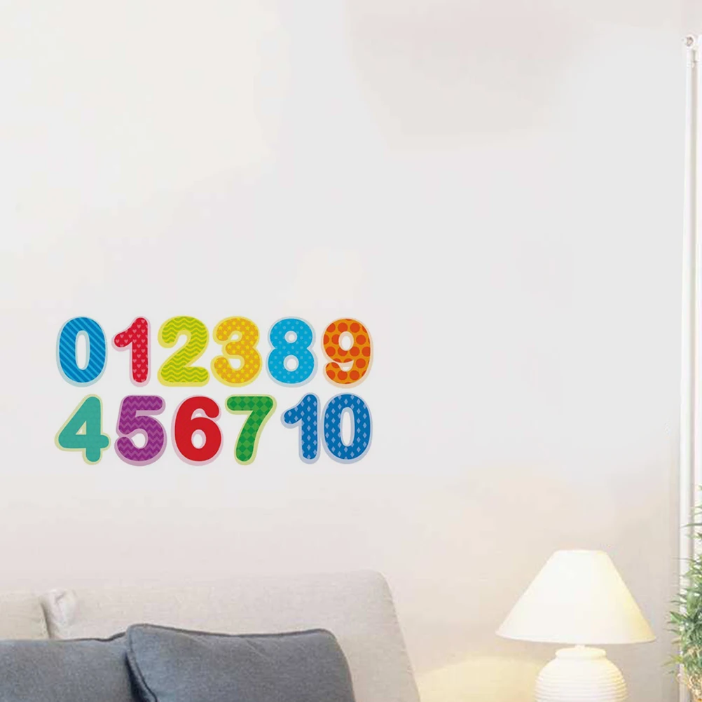 

Creative Number Wall Stickers Kids Room Decor Bright Color Easy Apply Remove Ideal Bedroom Nursery Graffiti Wall Decals