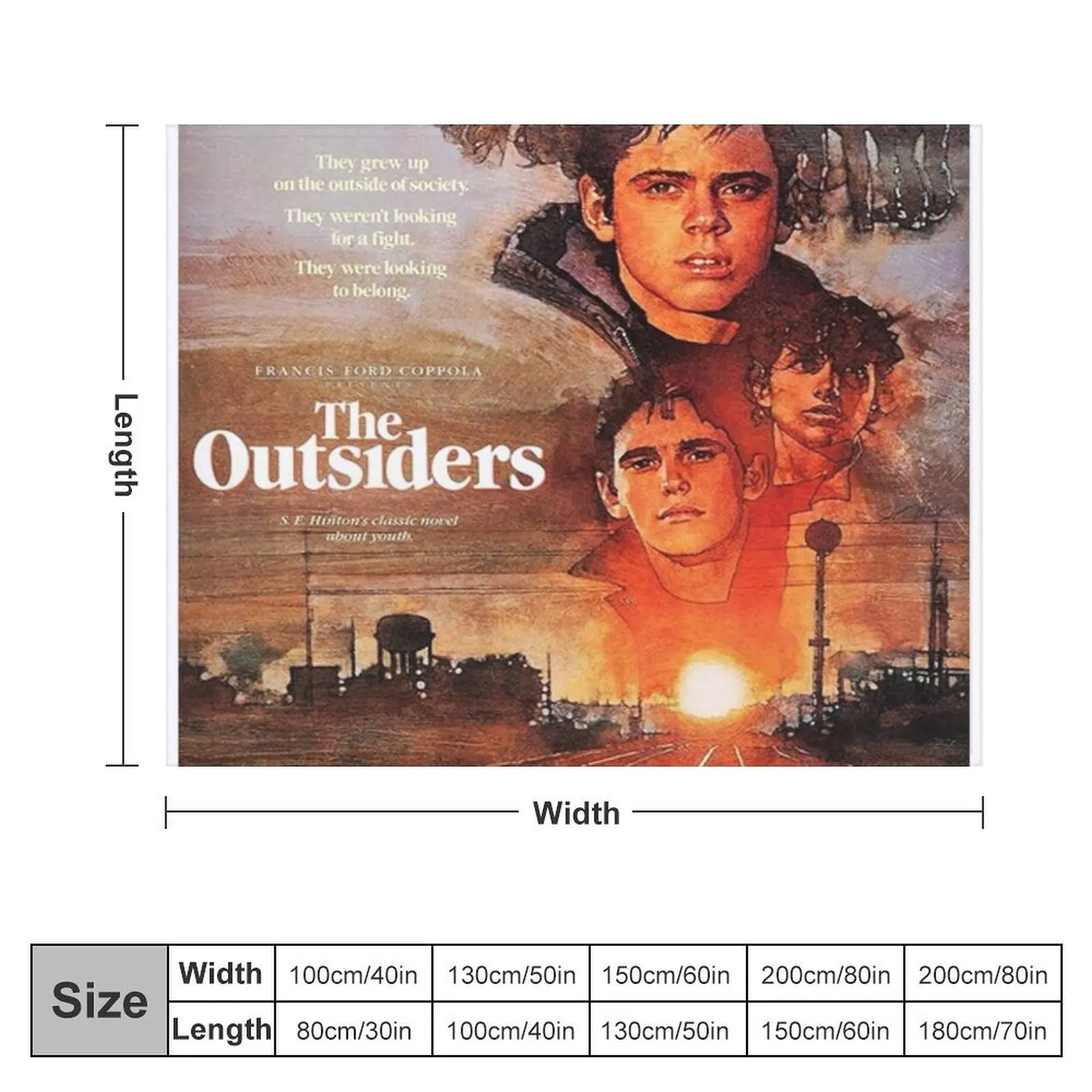 The Outsiders (1983) Throw Blanket Warm Luxury Designer bed plaid Blankets