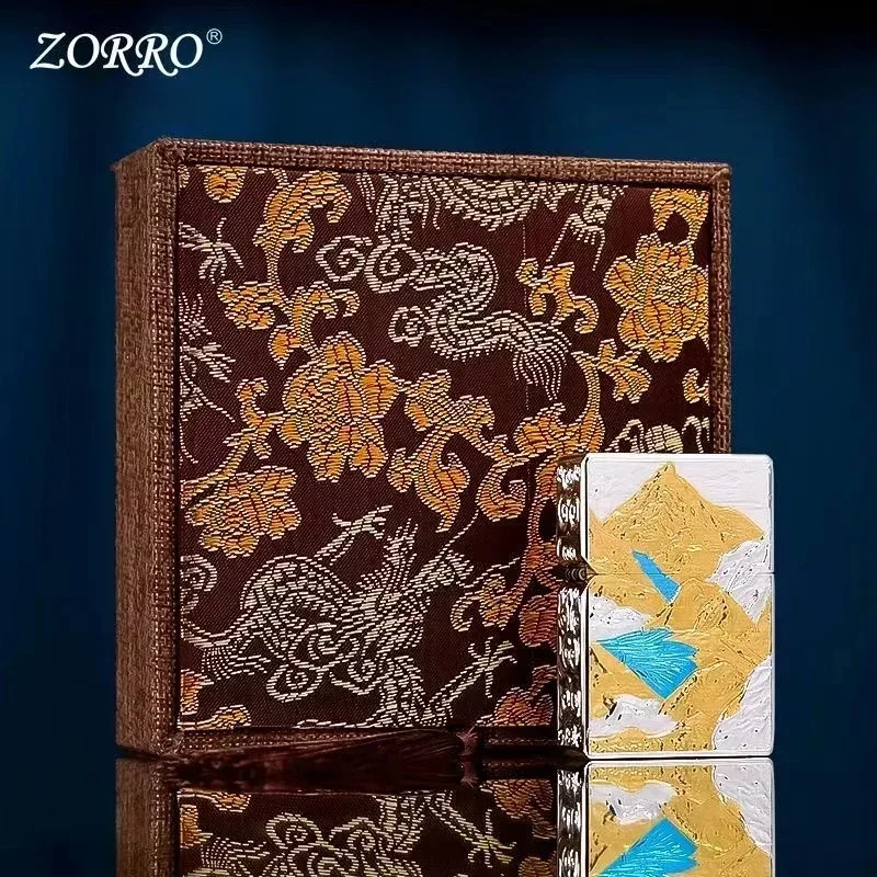 ZORRO-Briquet à kérosène coupe-vent en laiton RapArmor, meule classique, ville, cadeau exquis, gadgets pour fumeurs