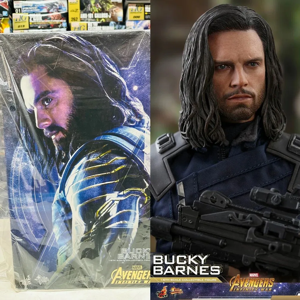Hot Toys MMS509 1/6 Male Soldier Avengers 3 Bucky Barnes Winter Soldier 3.0 White Wolf Full Set 12inch Action Figure