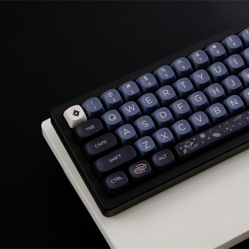 GMK 129 Keys Galaxy Theme Key Cap MOA Profile DYE-SUB PBT Keycap with 1.75U 2U Shift for MX Switch Mechanical Keyboard