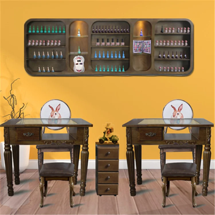 Dongpin luxury modern style beauty salon furniture nails table manicure salon de beaut marble top nail desk