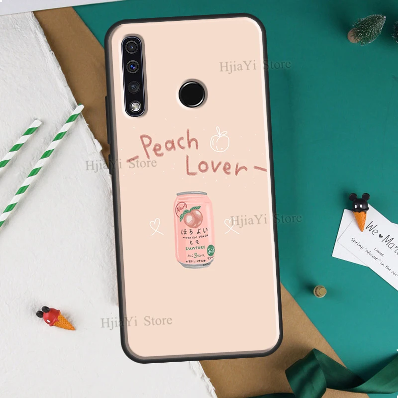 Pink Peaches Peachy Pattern For Huawei Honor 10i 7C 7A 6C 4C Pro 8A 9A 6X 7X 8X 9X 7S 8S 9S 8 9 20 10X 10 Lite Case