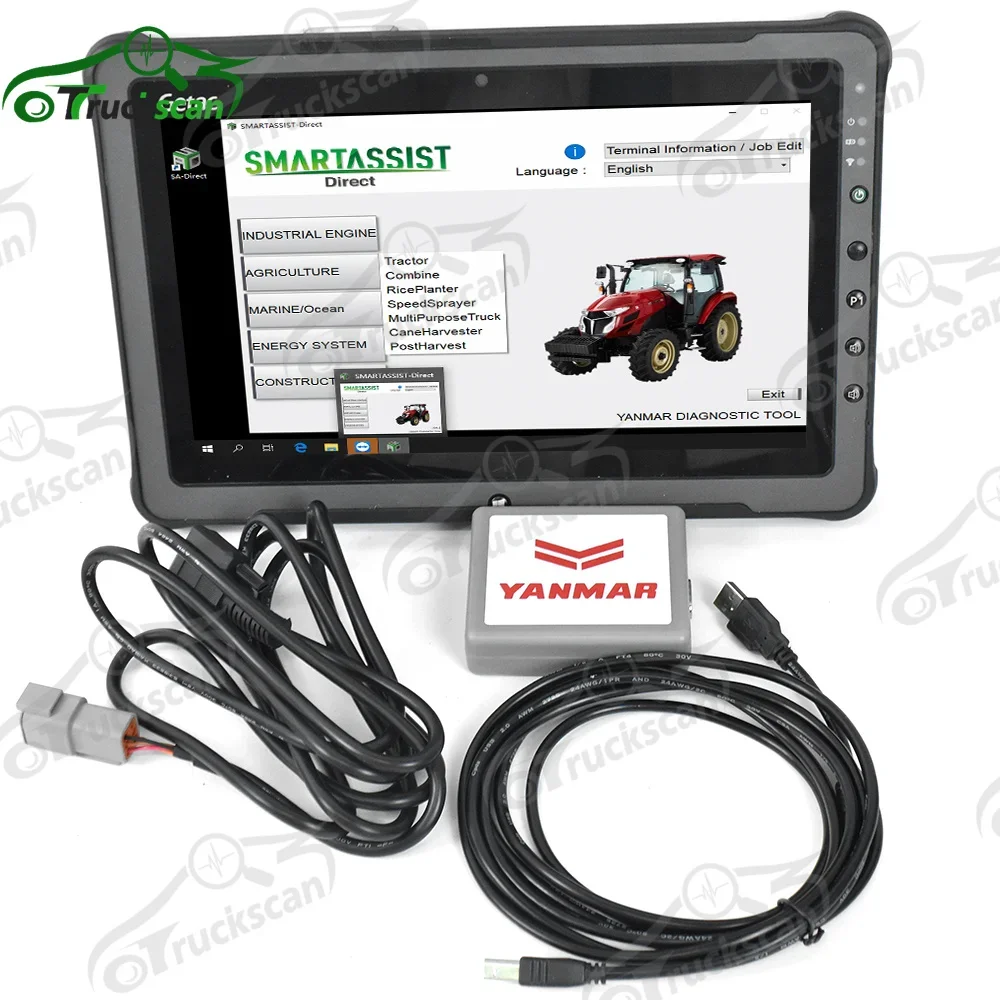 For YANMAR Diagnostic Service Tool(YEDST)For Yanmar Agriculture construction Tractor diagnostic tool AND F110 Tablet