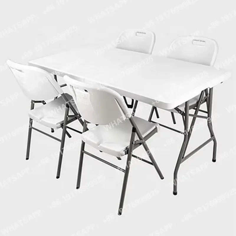 Modern Banquet Rectangular Outdoor Plastic Folding Table For Camping Picnic