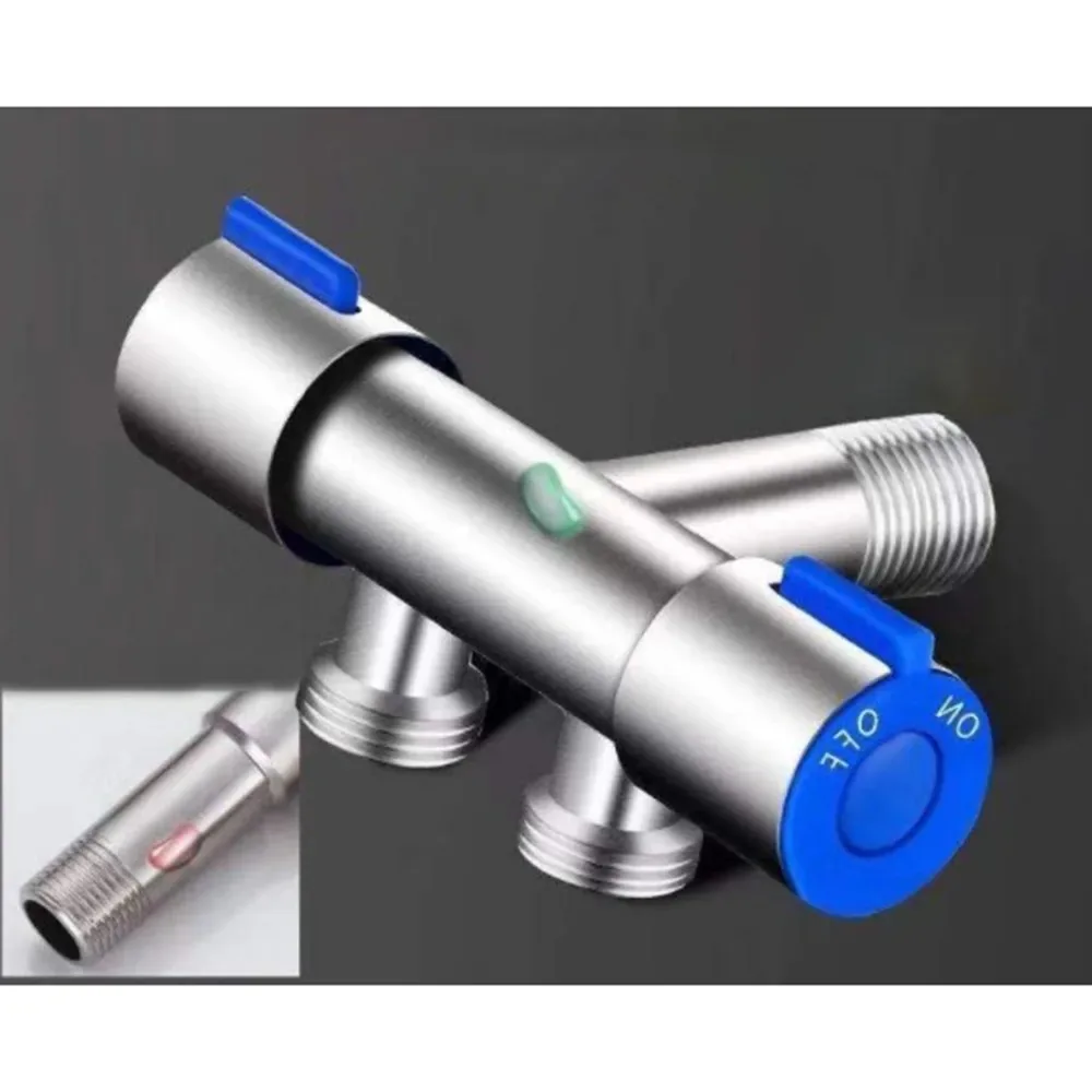 Double Handle Stainless Steel Cold Water Faucet Bathroom Washing Machine Faucet image 5