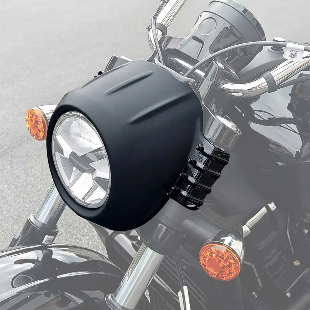 Matte Black Headlight Fairing Cover 1 Set ABS Plastic Fit For Indian Scout Classic Limited + Tech 2025-2026 Motorcycle