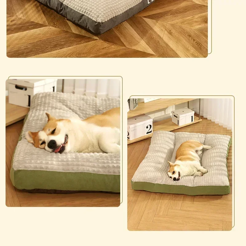 Camas para dormir para perros, manta suave de lana para mascotas, estera desmontable para cachorros y gatos, cojín para perros pequeños, medianos y grandes, accesorios para esteras para mascotas