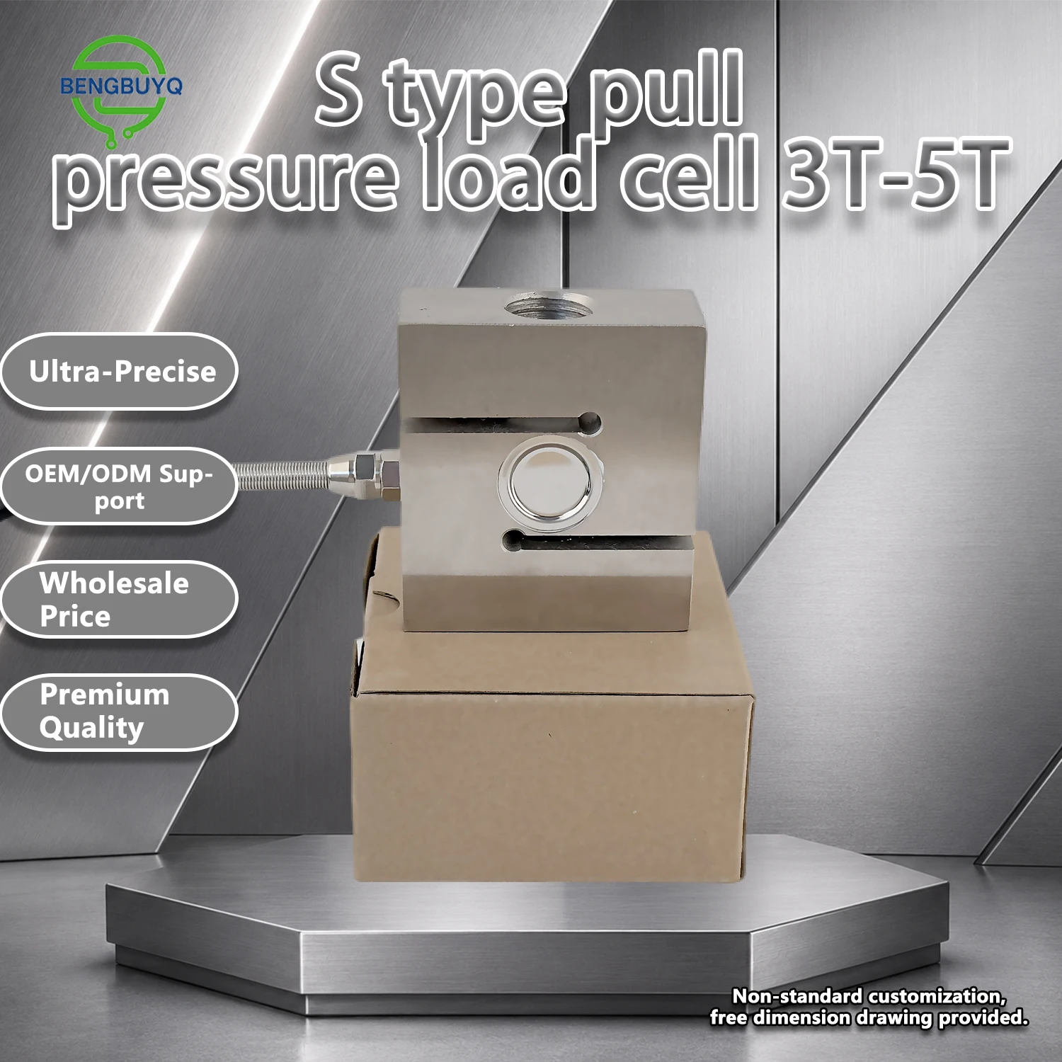S Type Load Cell 3T 5T High Precision Weight Sensor Tension Compression Sensor for Crane Scale Hopper Scale Industrial