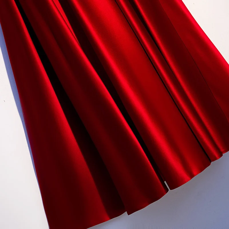 Red Long Wedding Dr 2025 New Sle for Bride Engagement Host Return Home Ceremony Chinese Traditional  Qipao