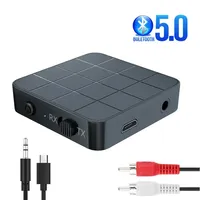 KN319 KN321 2 IN 1 Bluetooth 5.0 Audio Receiver Transmitter Music Stereo Wireless Adapter With RCA 3.5MM AUX Jack For Car
